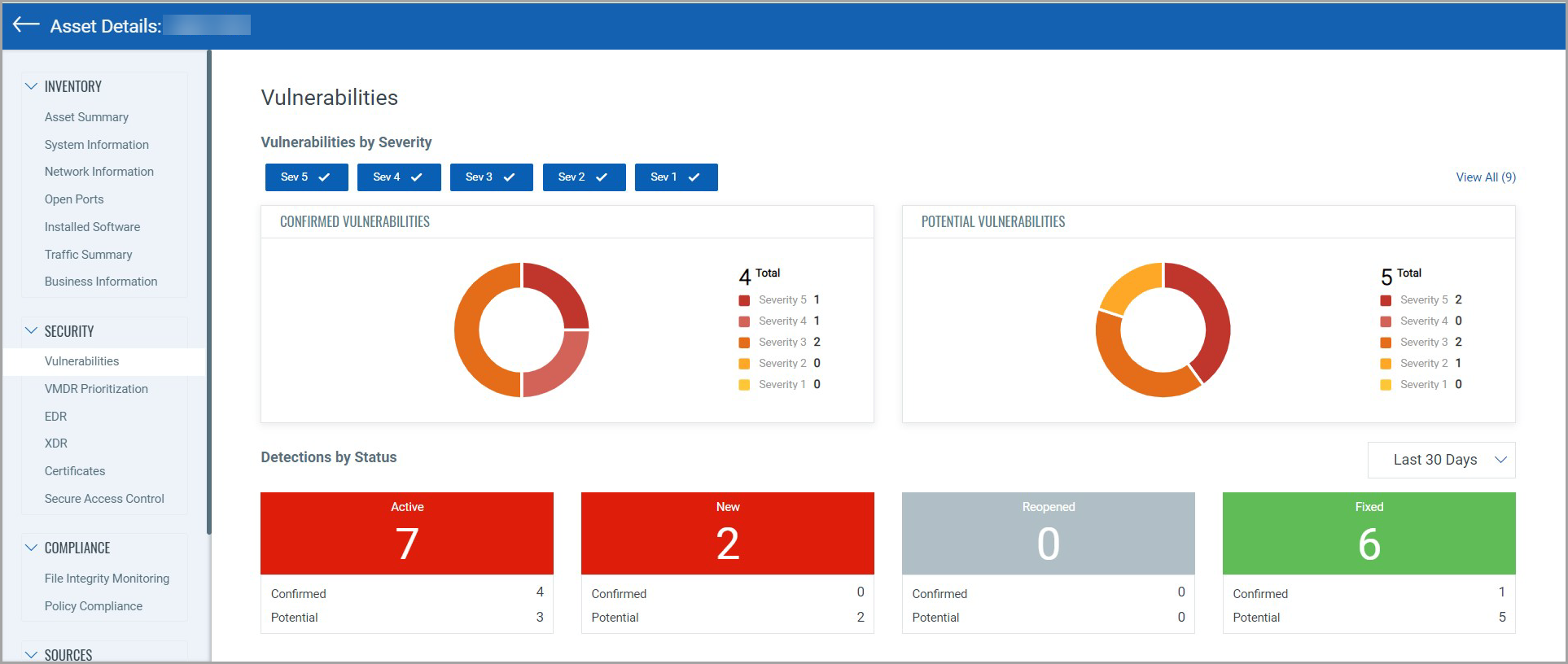 View Asset And Vulnerability Details