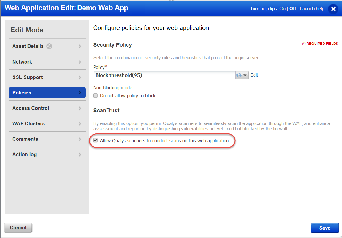 View the vulnerabilities blocked by WAF